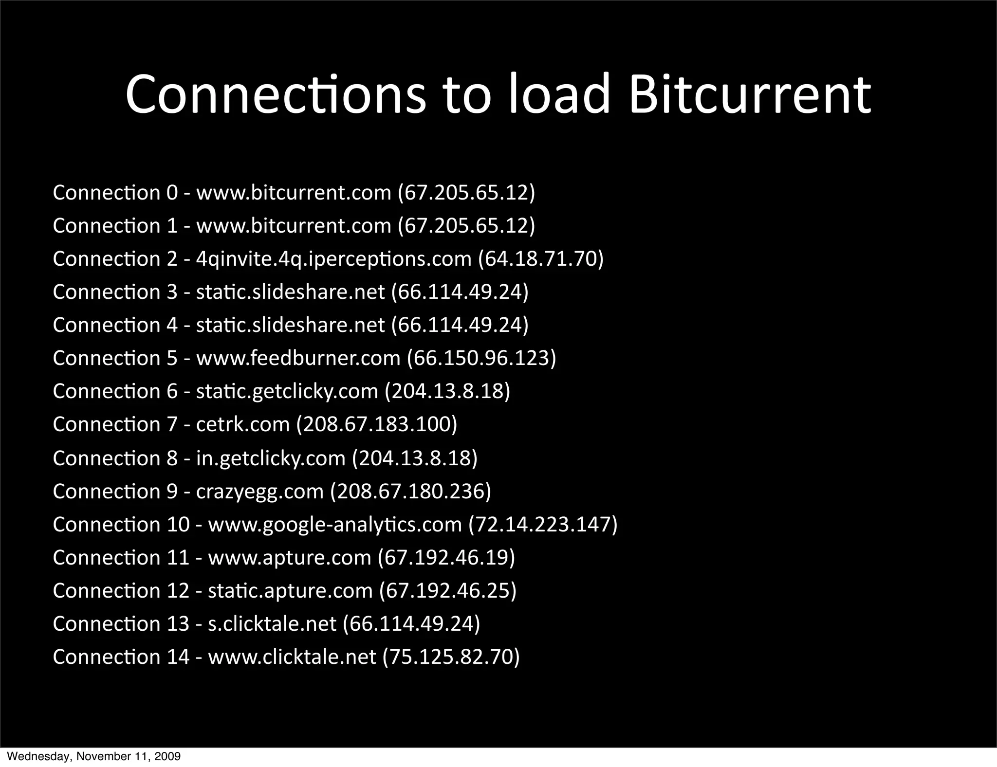 21--#/01-.$%1$*1)3$4'%/5&&#-%
       !"##$%&"#'(')'***+,-.%/00$#.+%"1'234+5(6+36+758
       !"##$%&"#'7')'***+,-.%/00$#.+%"1'234+5(6+36+758
       !"##$%&"#'5')'9:-#;-.$+9:+-<$0%$<&"#=+%"1'239+7>+47+4(8'
       !"##$%&"#'?')'=.@&%+=A-B$=C@0$+#$.'233+779+9D+598
       !"##$%&"#'9')'=.@&%+=A-B$=C@0$+#$.'233+779+9D+598
       !"##$%&"#'6')'***+E$$B,/0#$0+%"1'233+76(+D3+75?8
       !"##$%&"#'3')'=.@&%+F$.%A-%GH+%"1'25(9+7?+>+7>8'
       !"##$%&"#'4')'%$.0G+%"1'25(>+34+7>?+7((8
       !"##$%&"#'>')'-#+F$.%A-%GH+%"1'25(9+7?+>+7>8
       !"##$%&"#'D')'%0@IH$FF+%"1'25(>+34+7>(+5?38
       !"##$%&"#'7(')'***+F""FA$)@#@AH&%=+%"1'245+79+55?+7948'
       !"##$%&"#'77')'***+@<./0$+%"1'234+7D5+93+7D8
       !"##$%&"#'75')'=.@&%+@<./0$+%"1'234+7D5+93+568
       !"##$%&"#'7?')'=+%A-%G.@A$+#$.'233+779+9D+598'
       !"##$%&"#'79')'***+%A-%G.@A$+#$.'246+756+>5+4(8



Wednesday, November 11, 2009
 