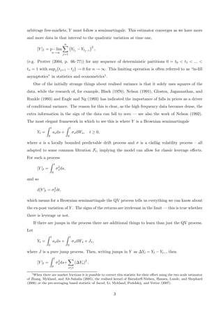Measuring Downside Risk — Realised Semivariance | PDF