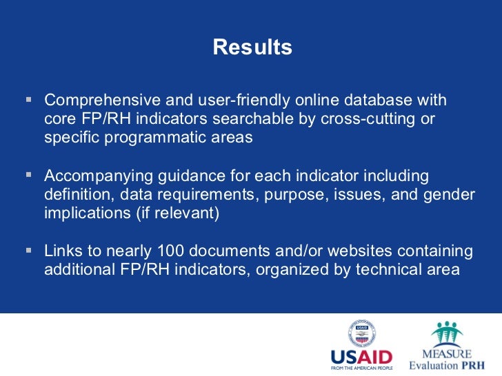 Measuring and Evaluating Reproductive Health Initiatives