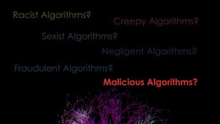 Malicious Algorithms?
 