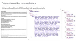 Content-based Recommendations
http://localhost:8983/solr/job-postings/skg
 