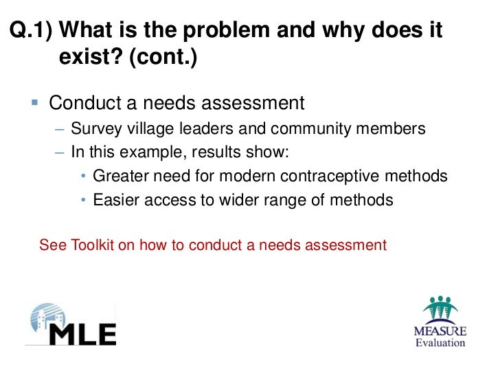 two examples of program planning monitoring and evaluation