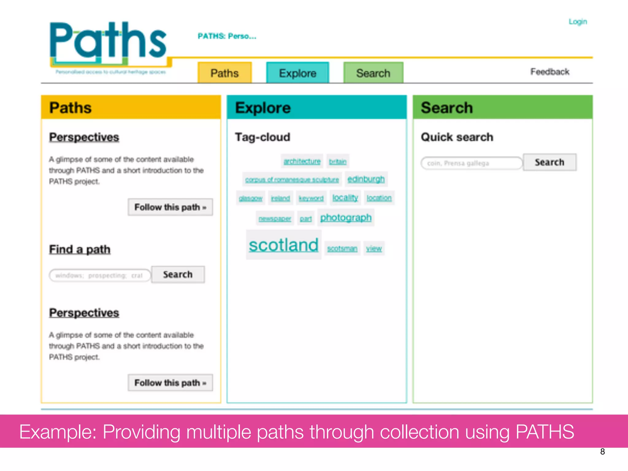 8
Example: Providing multiple paths through collection using PATHS
 