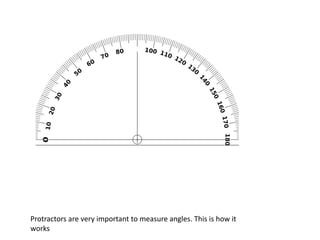 Protractors are very important to measure angles. This is how it
works
 