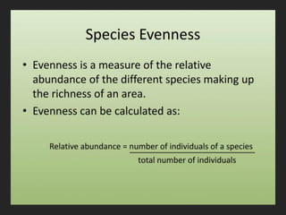 A methodological study on quantifying species diversity and ecosystem ...