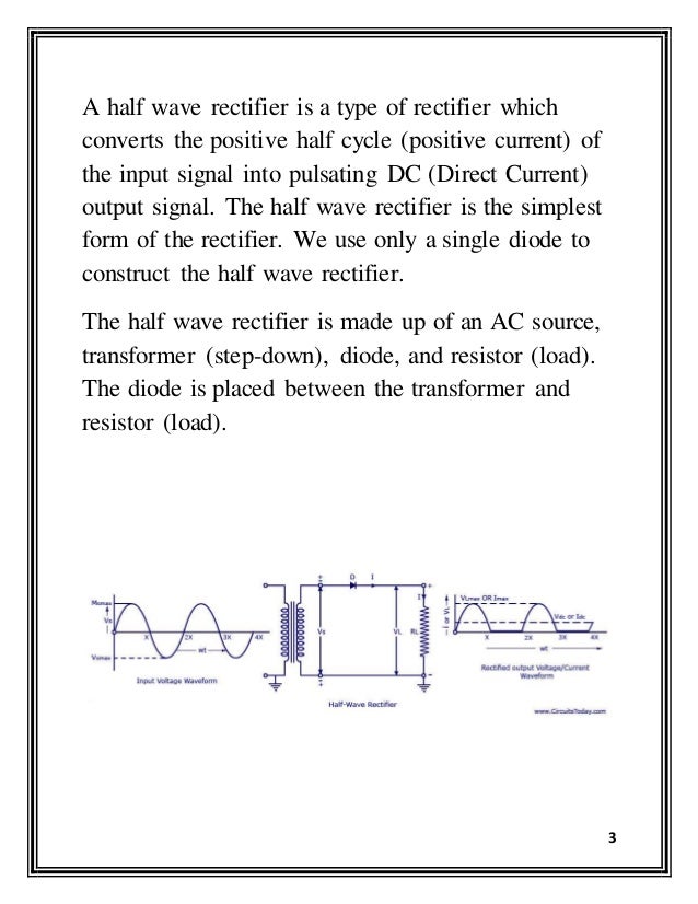 Class 12 Physics Project Measuring Current Using Halfwave Rectifier