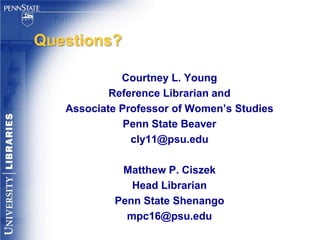 Charged  to “determine how the Libraries can most effectively measure the diversity of its many collections”