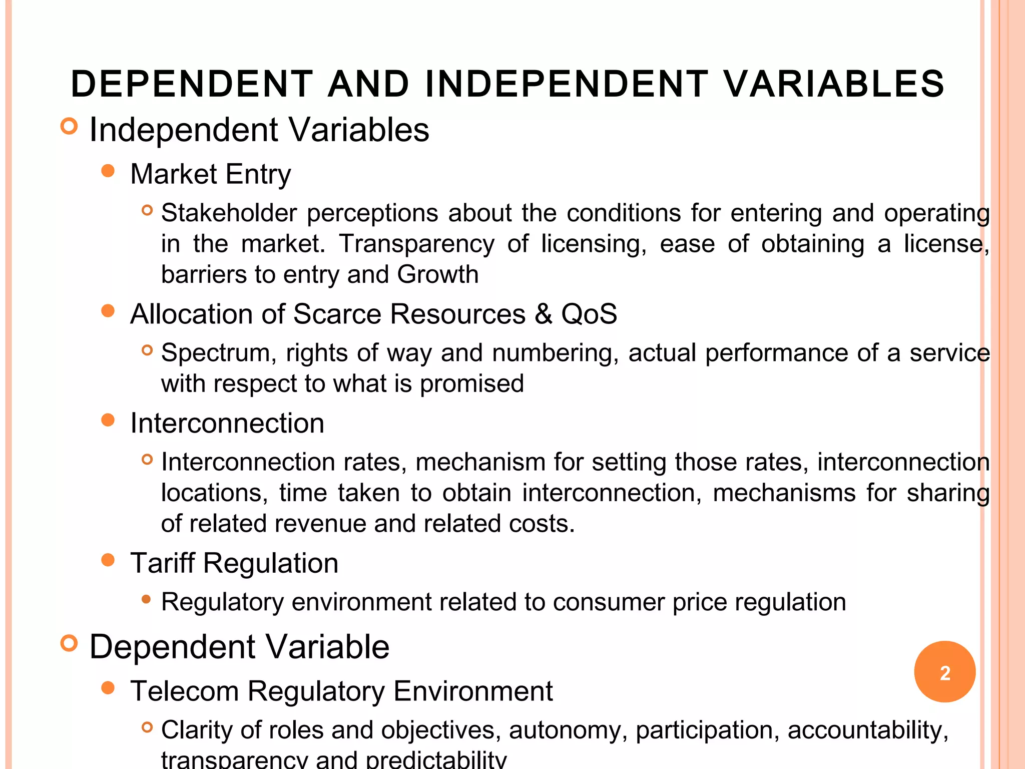 Measuring effectiveness of telecom regulation | PPT
