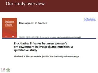 Measuring empowerment in agricultural development projects using WEAI and WELI