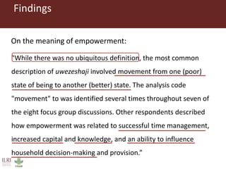 Measuring empowerment in agricultural development projects using WEAI and WELI