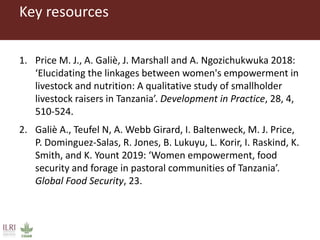 Measuring empowerment in agricultural development projects using WEAI and WELI