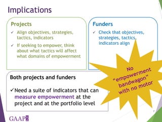 Measuring empowerment in agricultural development projects using WEAI and WELI