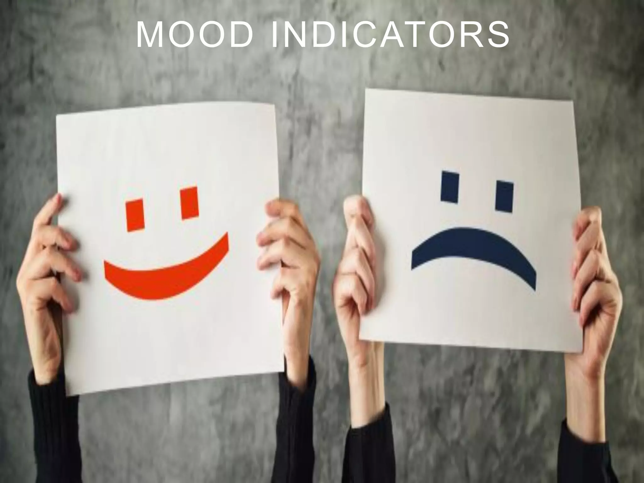 Mood Indicators
17
PowerPoint Guide 2015
MOOD INDICATORS
 