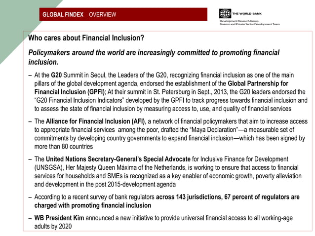 Measuring Financial Inclusion the Global Findex | PDF | Financial ...