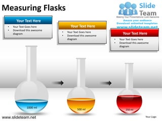 Measuring flasks powerpoint ppt templates. | PDF | Graphics Software ...
