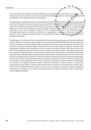 Measuring human rights and democratic governance experience and lessons ...