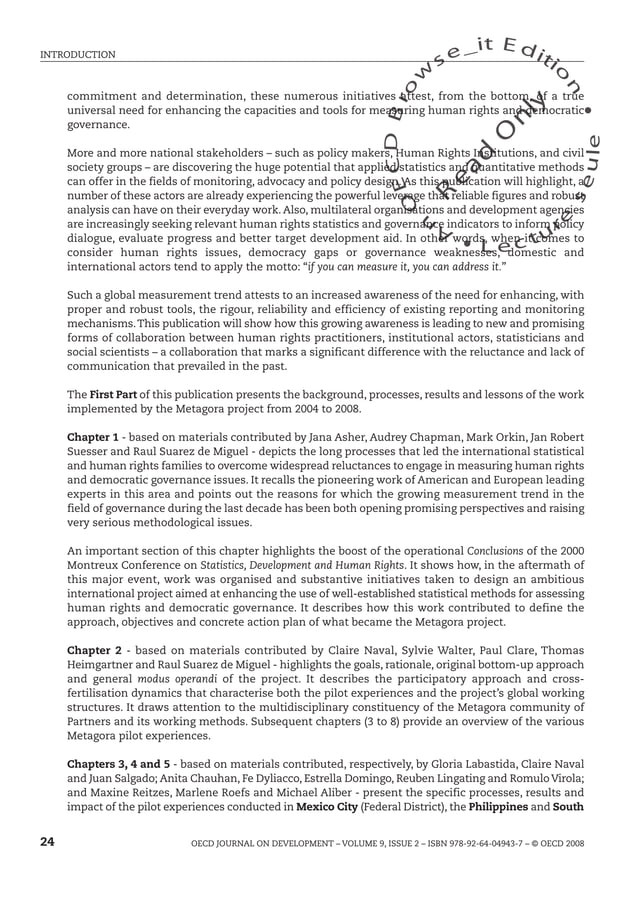 Measuring human rights and democratic governance experience and lessons ...