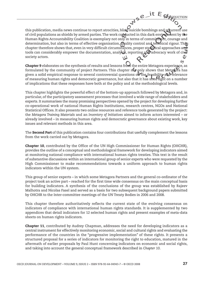 Measuring human rights and democratic governance experience and lessons ...