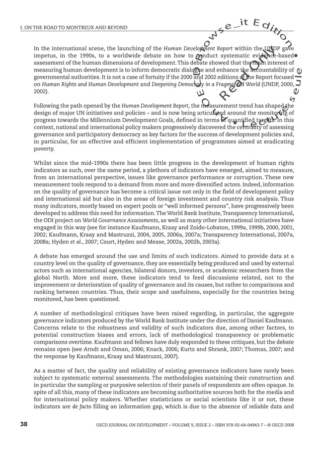 Measuring human rights and democratic governance experience and lessons ...