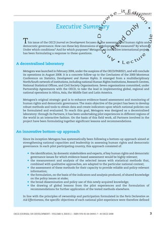 Measuring human rights and democratic governance experience and lessons ...