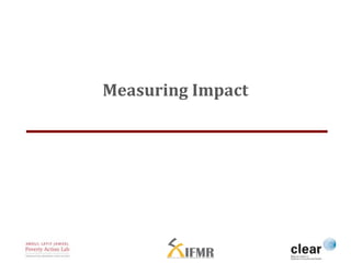 Measuring Impact 
 