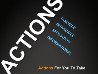 Actions For You To Take
 
