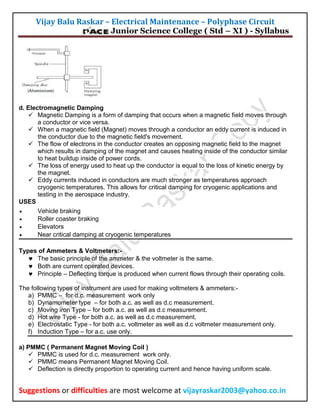 Measuring instruments electrical maintenace | PDF