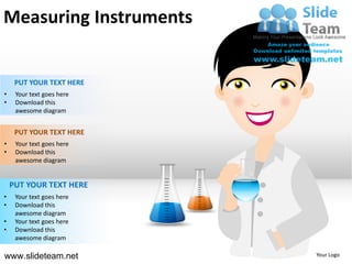 Measuring Instruments


     PUT YOUR TEXT HERE
•    Your text goes here
•    Download this
     awesome diagram


     PUT YOUR TEXT HERE
•    Your text goes here
•    Download this
     awesome diagram


    PUT YOUR TEXT HERE
•    Your text goes here
•    Download this
     awesome diagram
•    Your text goes here
•    Download this
     awesome diagram

www.slideteam.net          Your Logo
 