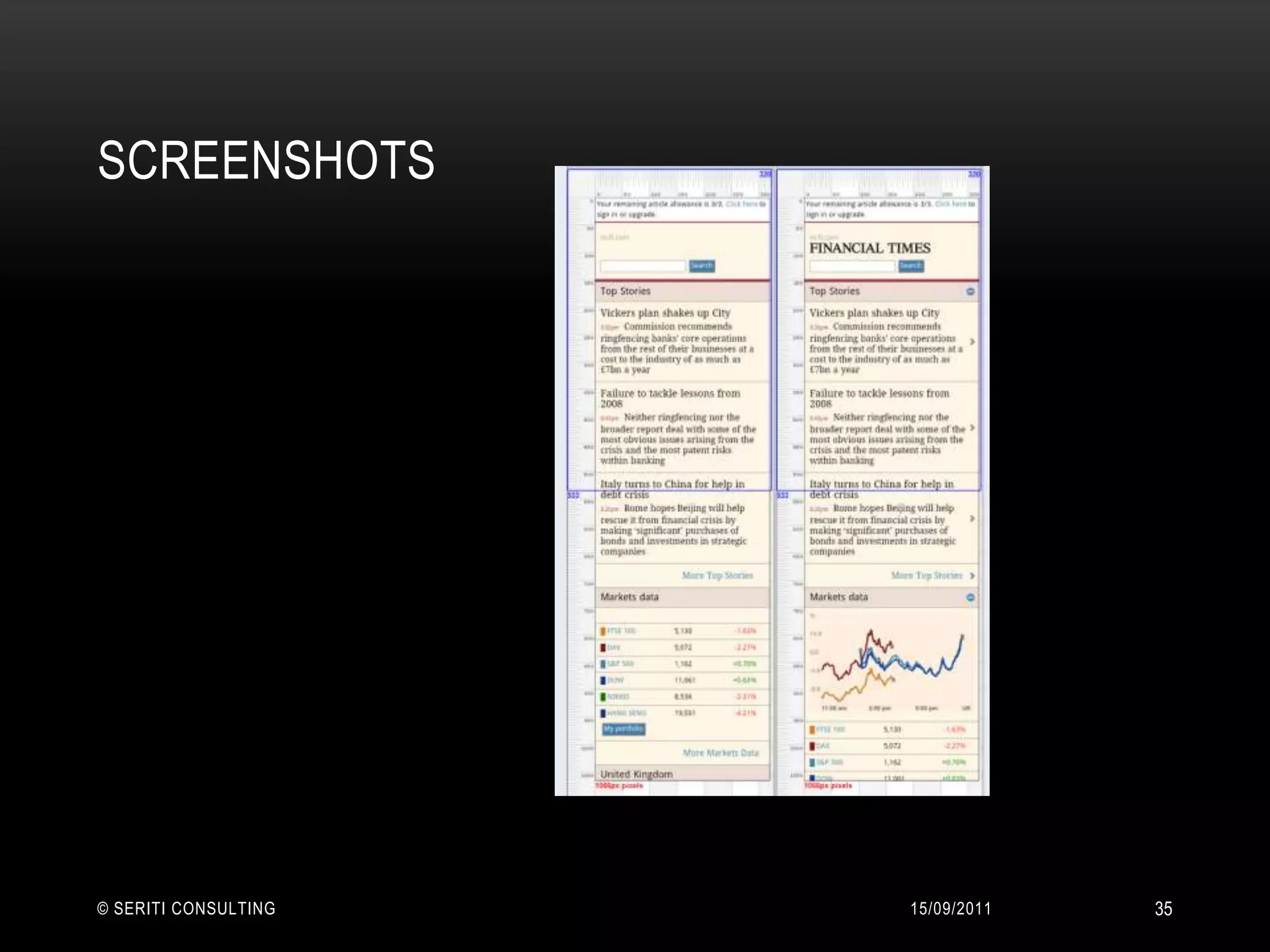 Screenshots14/09/2011© Seriti Consulting35