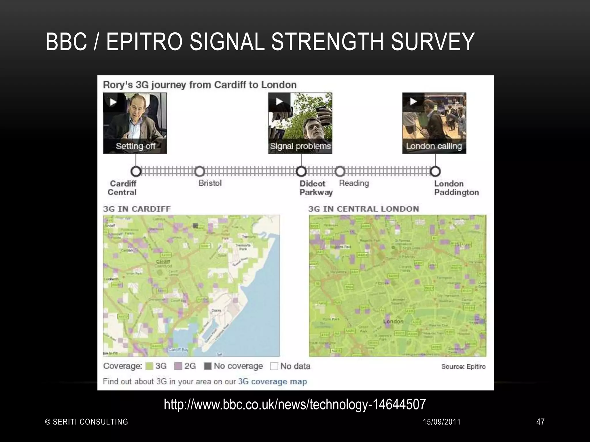 BBC / Epitro Signal Strength Survey14/09/2011© Seriti Consulting47http://www.bbc.co.uk/news/technology-14644507