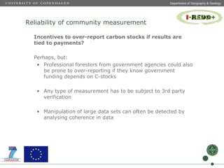 Measuring of carbon stocks
