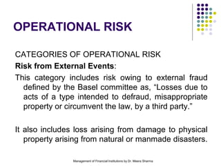 Operational Risk External Event Measuring operational risk | PPT