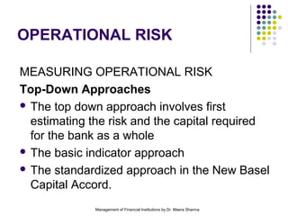 Measuring operational risk | PPT
