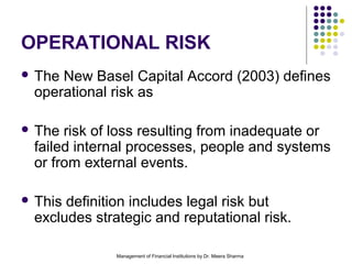 Measuring operational risk | PPT