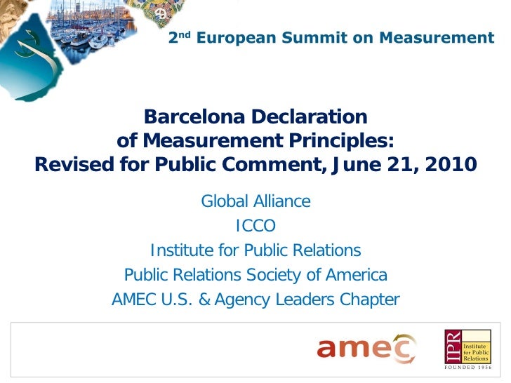 Measure The Success of Your Public Relations Campaigns: Barcelona Declaration of Measurement Principles