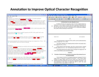 Annota9on	
  to	
  Improve	
  Op9cal	
  Character	
  Recogni9on	
  
 