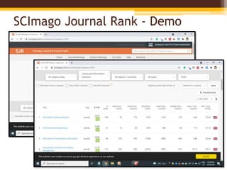 SCImago Journal Rank - Demo
 
