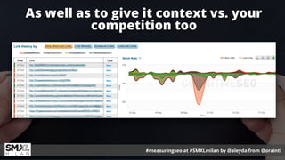#measuringseo at #SMXLmilan by @aleyda from @orainti
As well as to give it context vs. your
competition too
#measuringseo ...