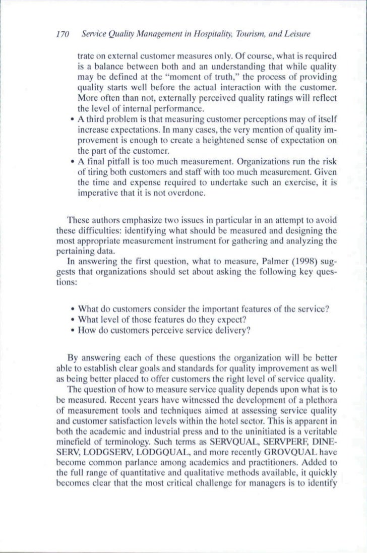 Measuring Service Quality