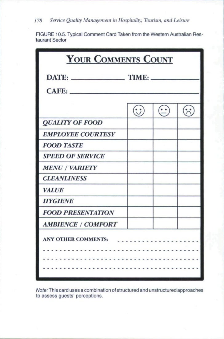 How to Create a Customer Comment Card Customer comment card template