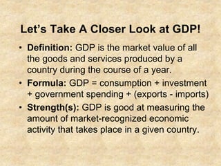 Measuring social and econ development beyond gdp | PPT