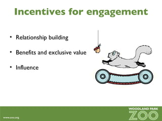 Incentives for engagement Relationship building Benefits and exclusive value Influence 