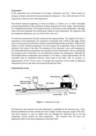 Measuring the coefficient of thermal expansion | PDF