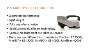 Miniscan Measuring the colours in food industries | PPTX