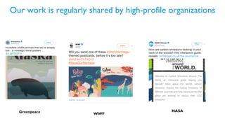 Greenpeace
Our work is regularly shared by high-profile organizations
WWF
NASA
 