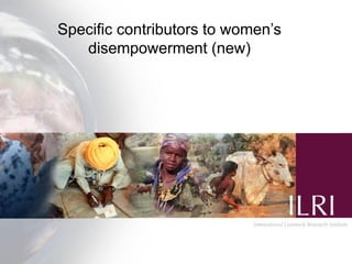 Measuring women's empowerment in Tanykina and Sot dairies of Nandi and Bomet Counties, Kenya
