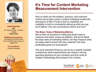 Todd
Wheatland
Todd Wheatland
@ToddWheatland
Managing Director & Head of
Strategy
King Content
#CMWorld Presentation:
How ...