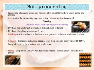 Meat Processing Methods Meat and its functional proprties and basic meat processing procedure ...