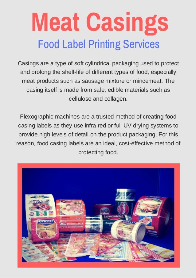 Meat Casing Food Label Printing Services