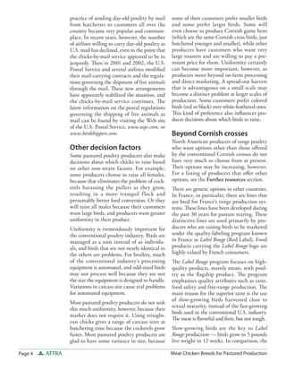 Meat Chicken Breeds for Pastured Production | PDF